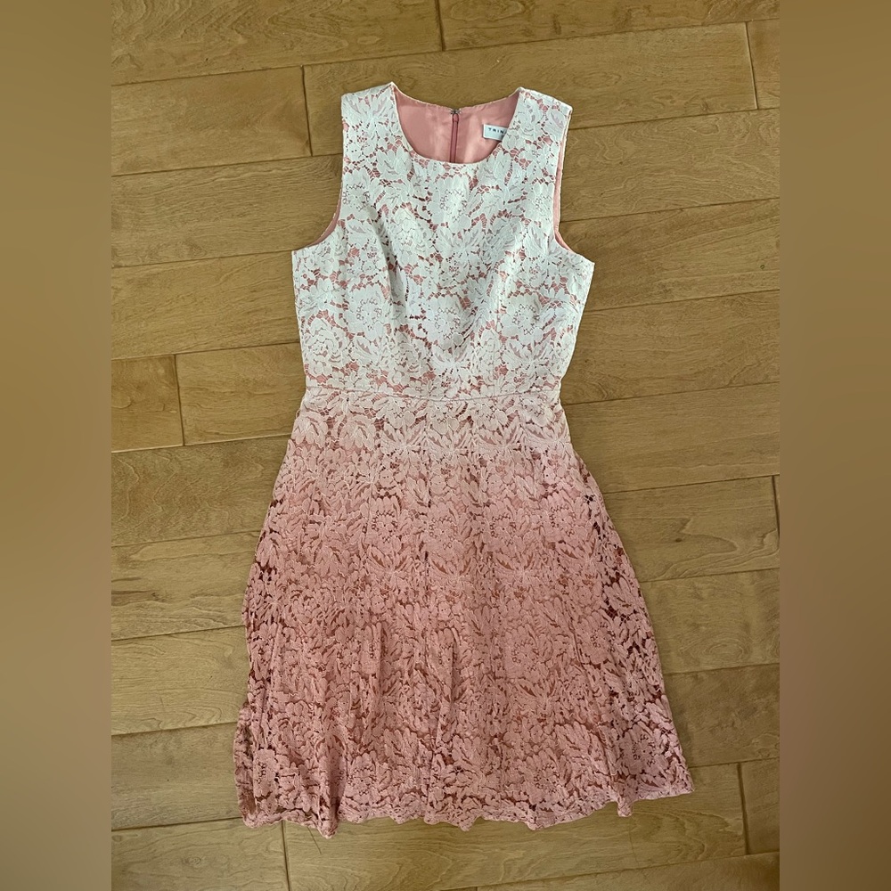 Trina Turk S Pink and White Lace Dress